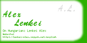 alex lenkei business card